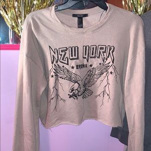 Crop top long sleeve shirt